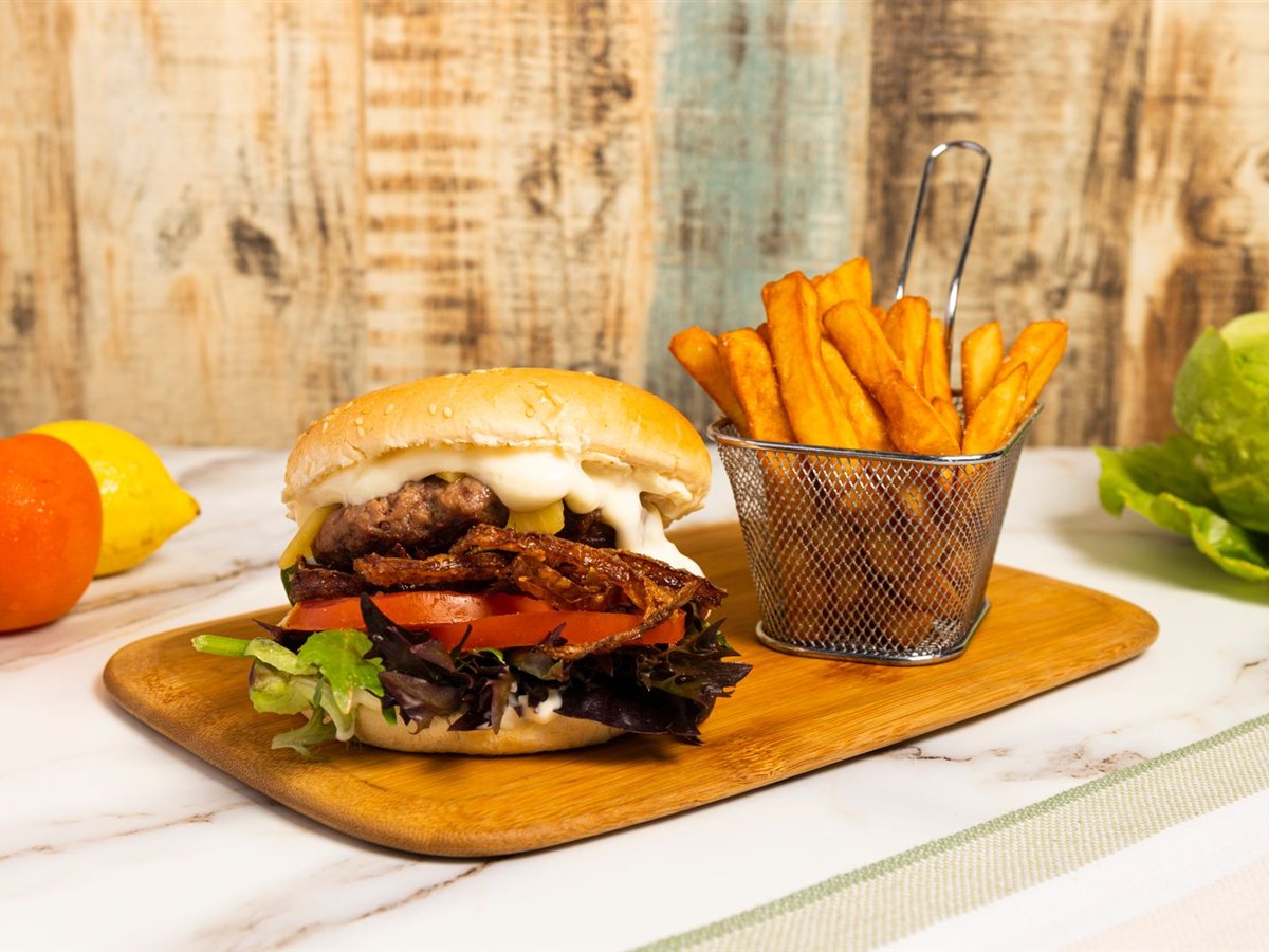 Black Bean Burgers with Sweet Potato Fries