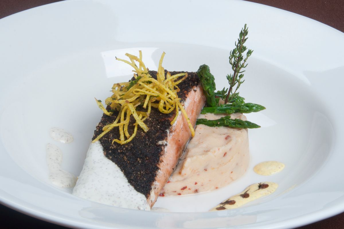 Blackened Salmon with Mango-Avocado Salsa