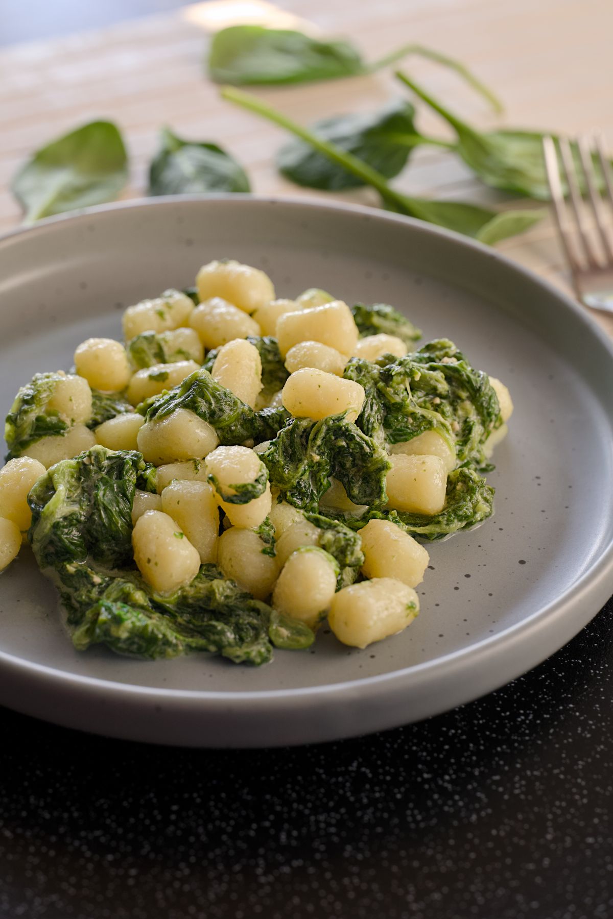 Creamy Mushroom and Spinach Gnocchi