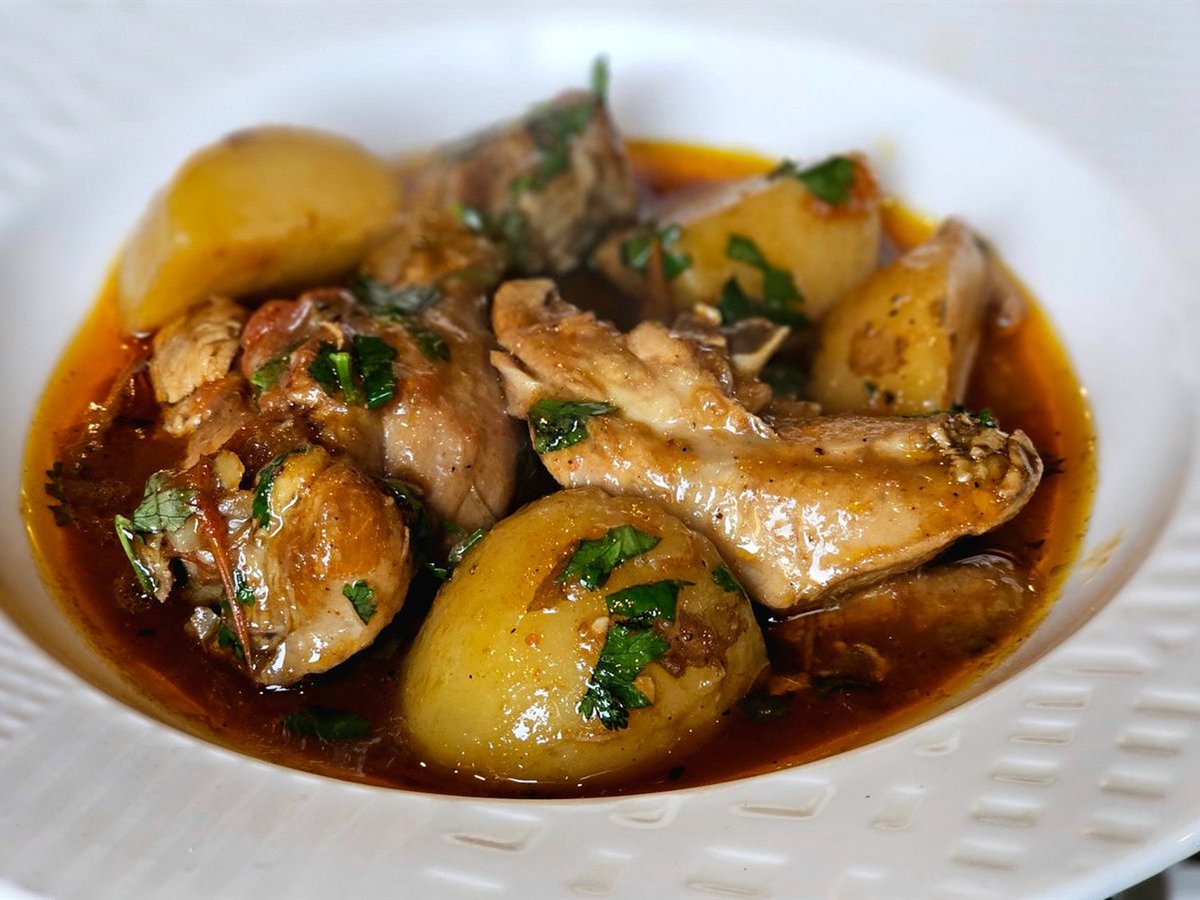 Dutch Oven Braised Chicken Thighs with Mushrooms and Pearl Onions