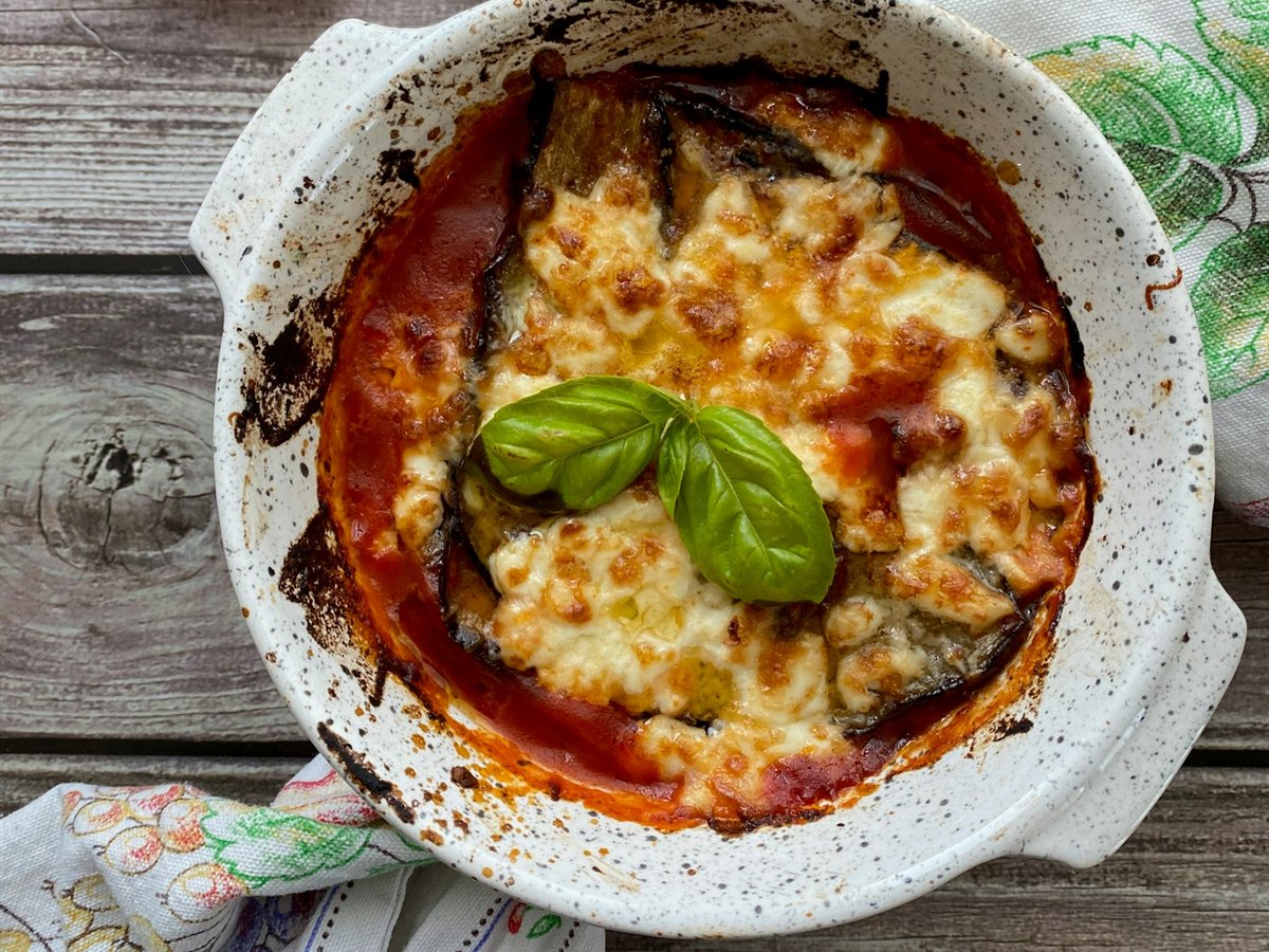 Eggplant Parmesan with Spaghetti