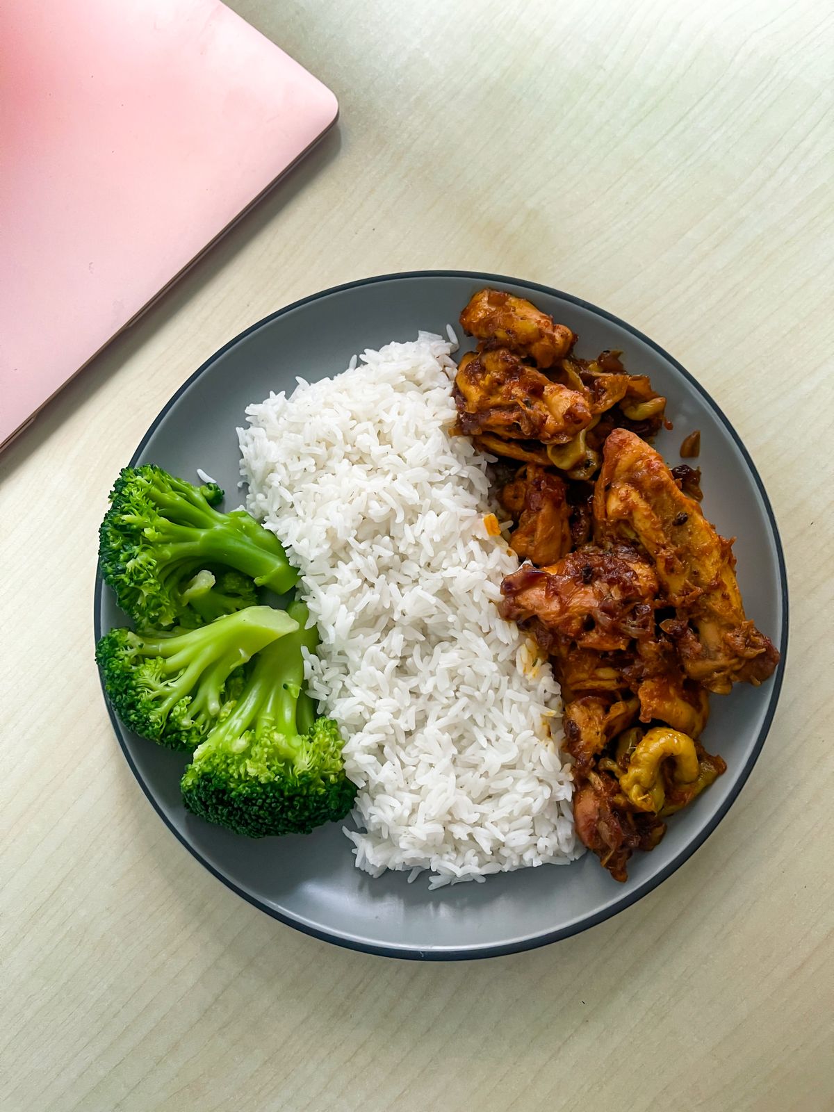 Garlic Butter Chicken Breasts with Rice and Roasted Broccoli