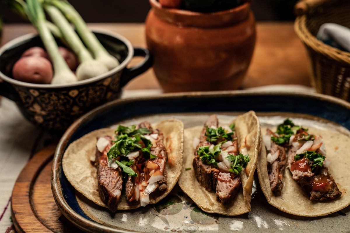 Grilled Skirt Steak & Poblano Tacos