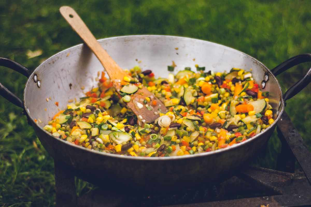 Grilled Vegetable and Black Bean Foil Packets