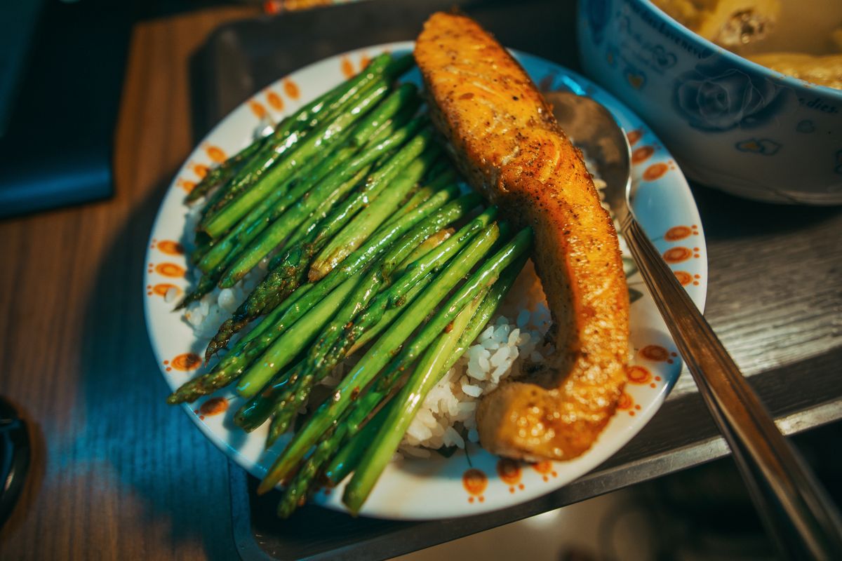 Honey Mustard Baked Salmon with Asparagus