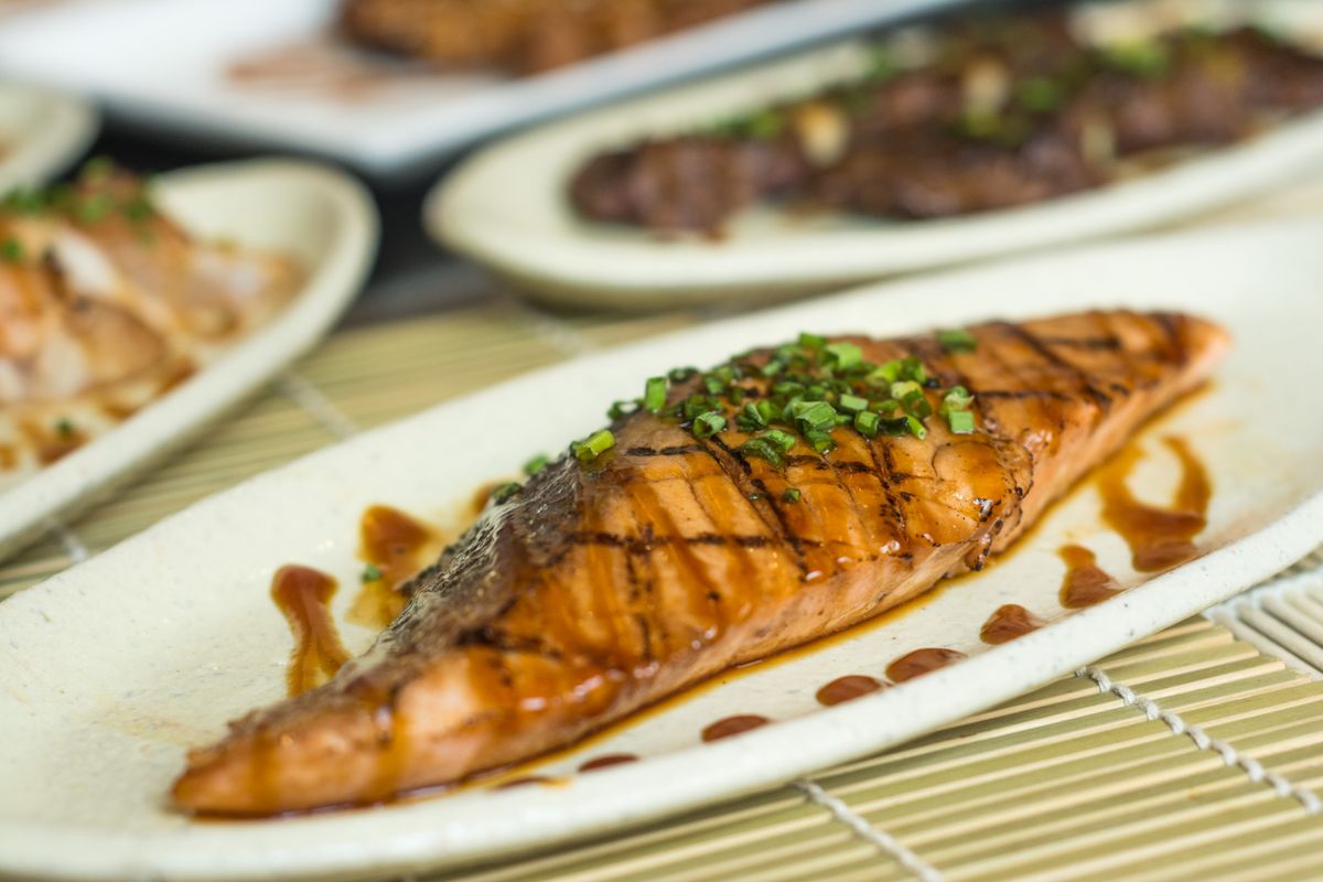 Honey-Soy Glazed Salmon with Coconut Rice