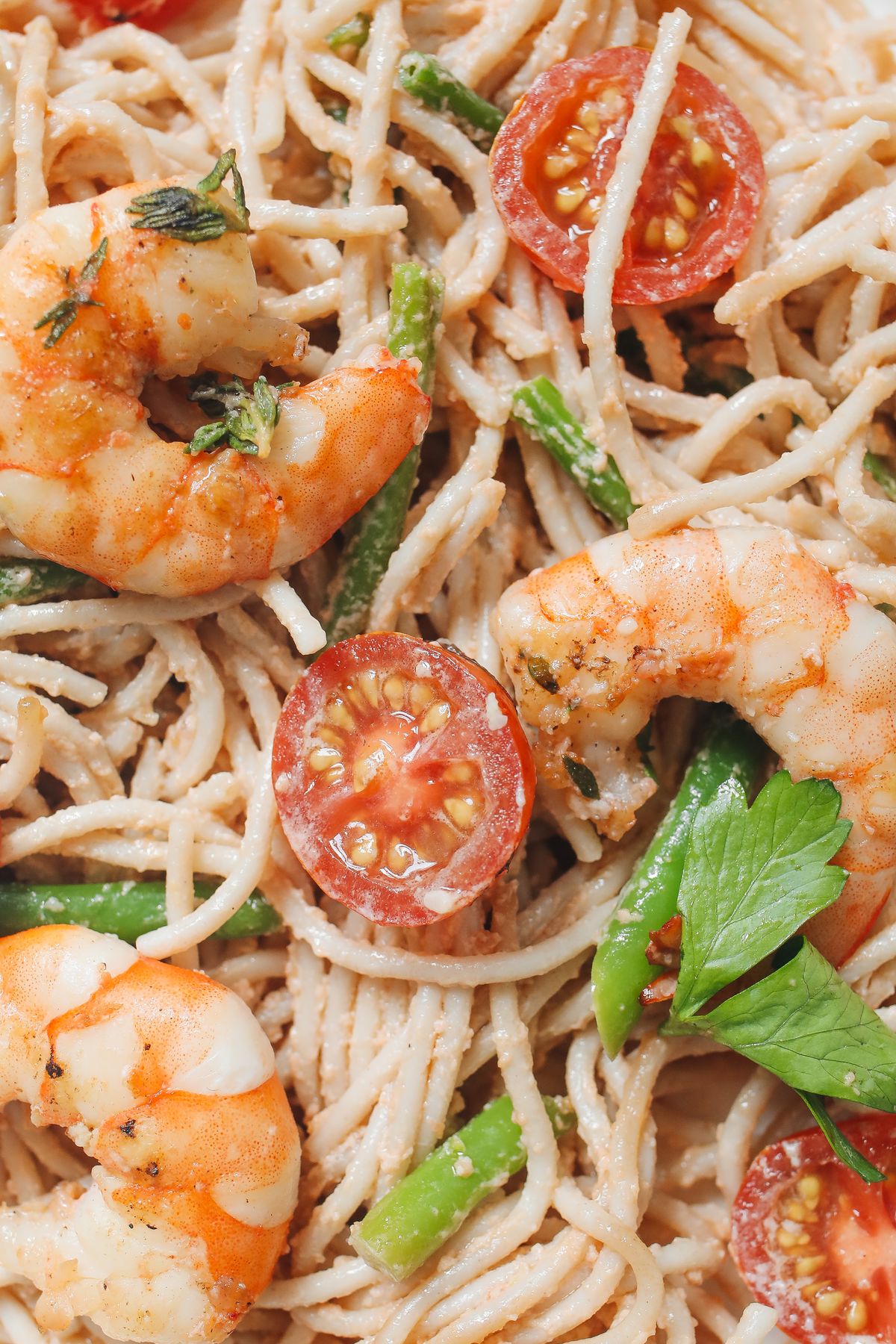 Lemon Garlic Shrimp Linguine