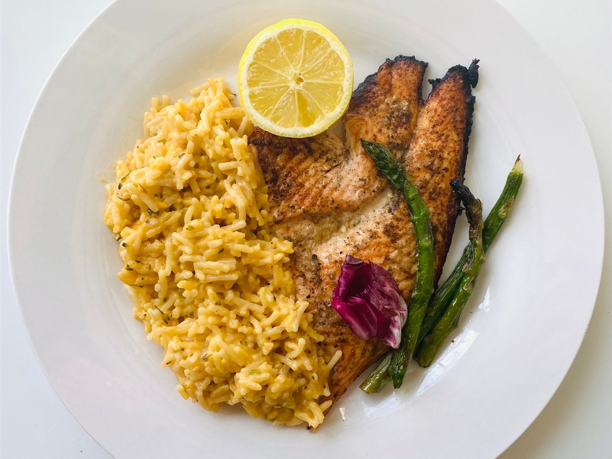 Lemon-Herb Baked Tilapia with Orzo