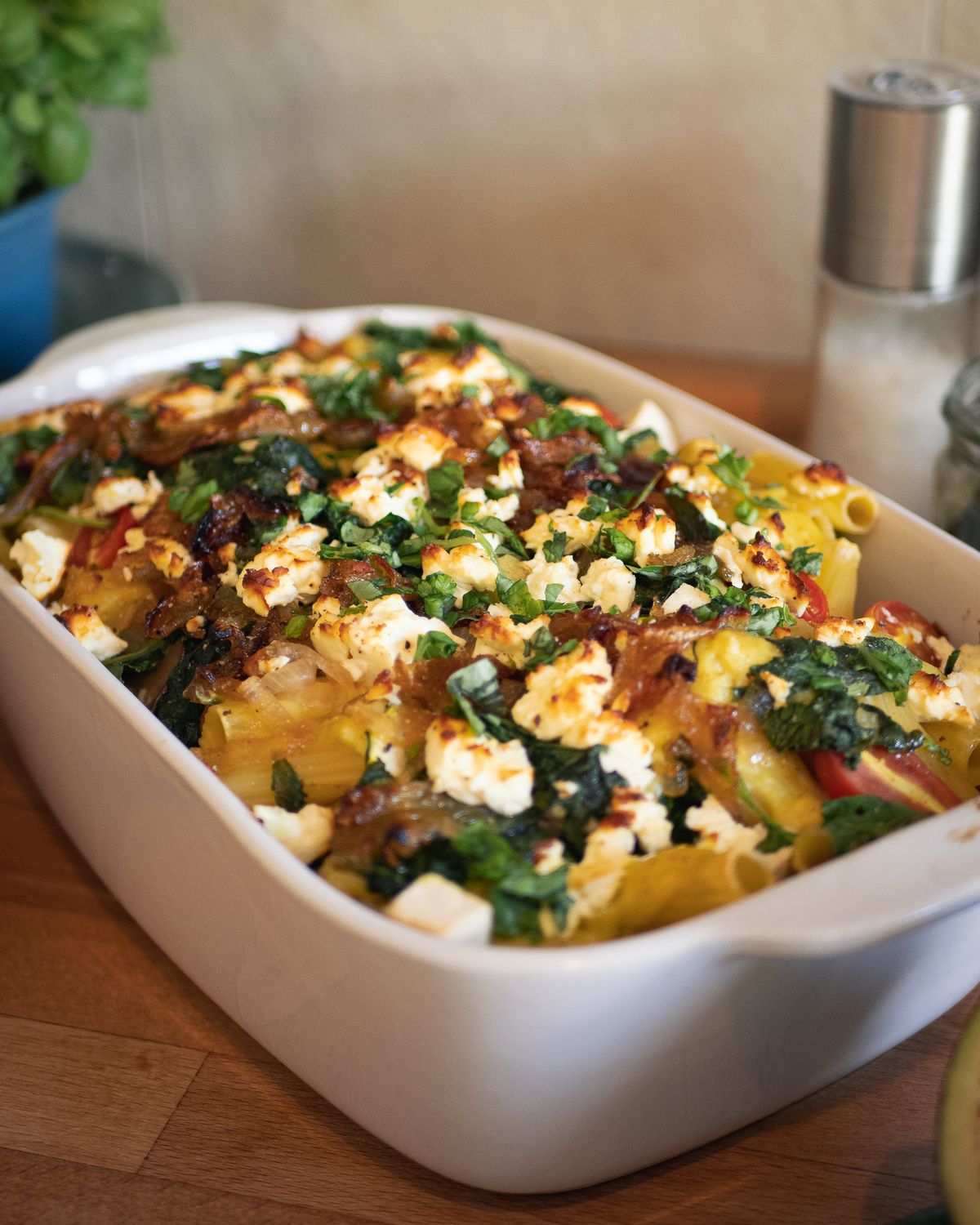 Mediterranean Orzo Pasta with Roasted Vegetables and Feta
