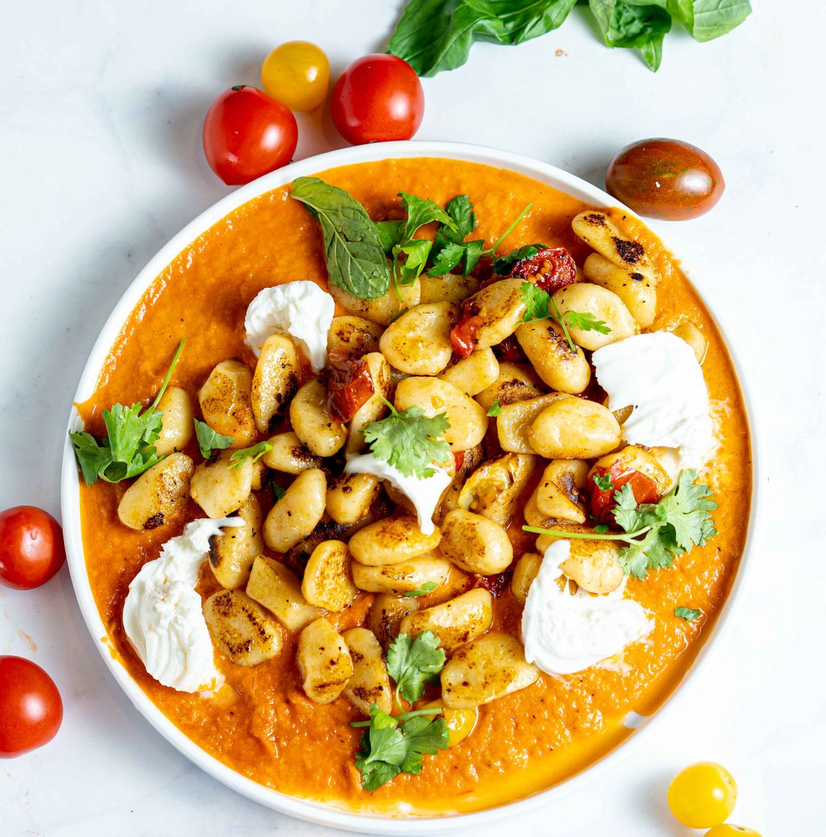 One-Pot Creamy Pesto Gnocchi with Sun-Dried Tomatoes