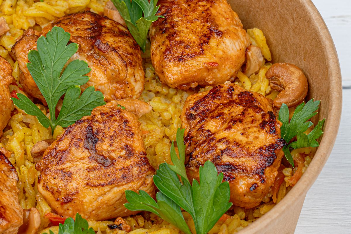 One-Pot Lemon Herb Chicken with Rice and Vegetables