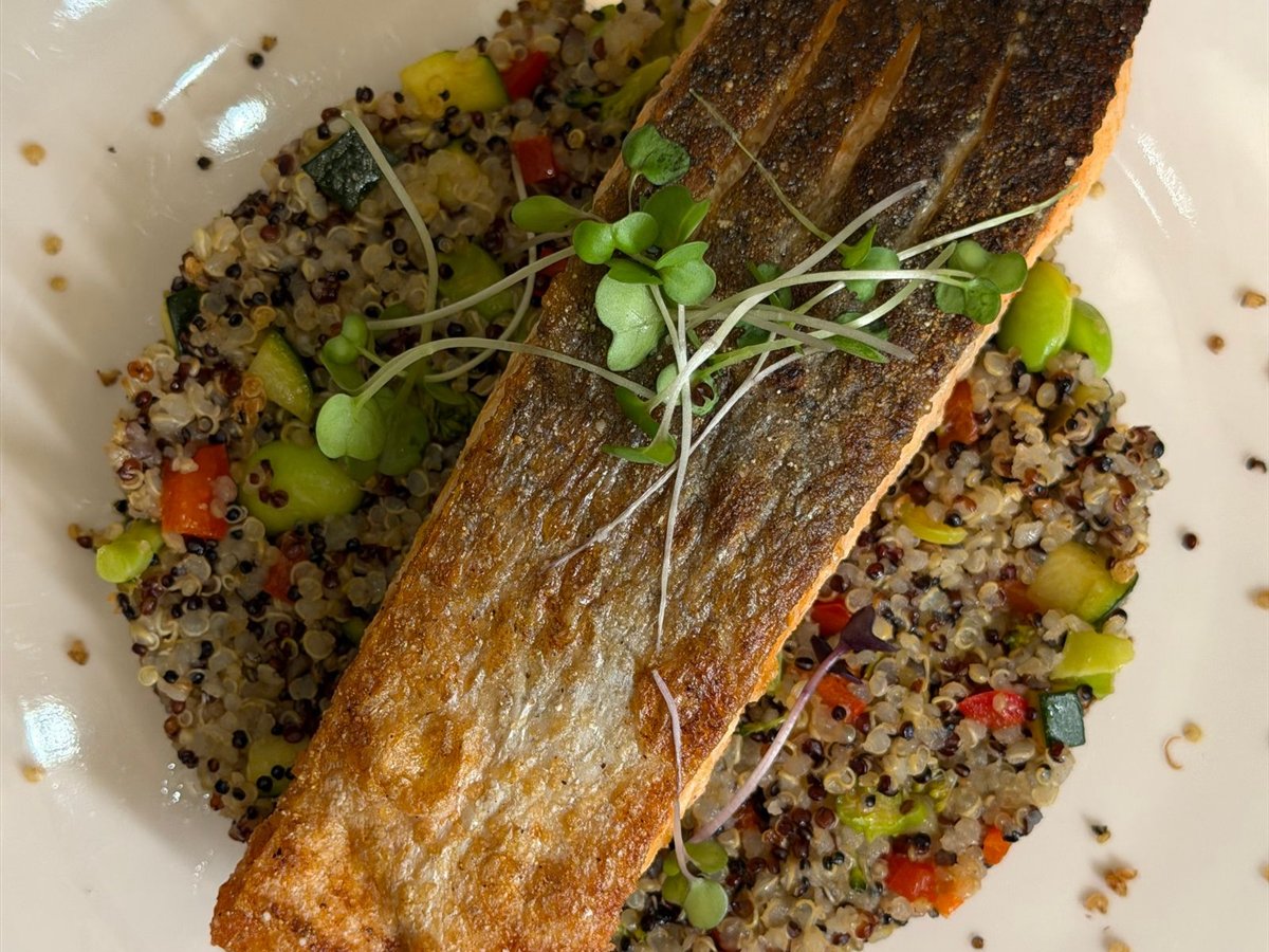 Pan-Seared Cod with Lemon Herb Quinoa Pilaf