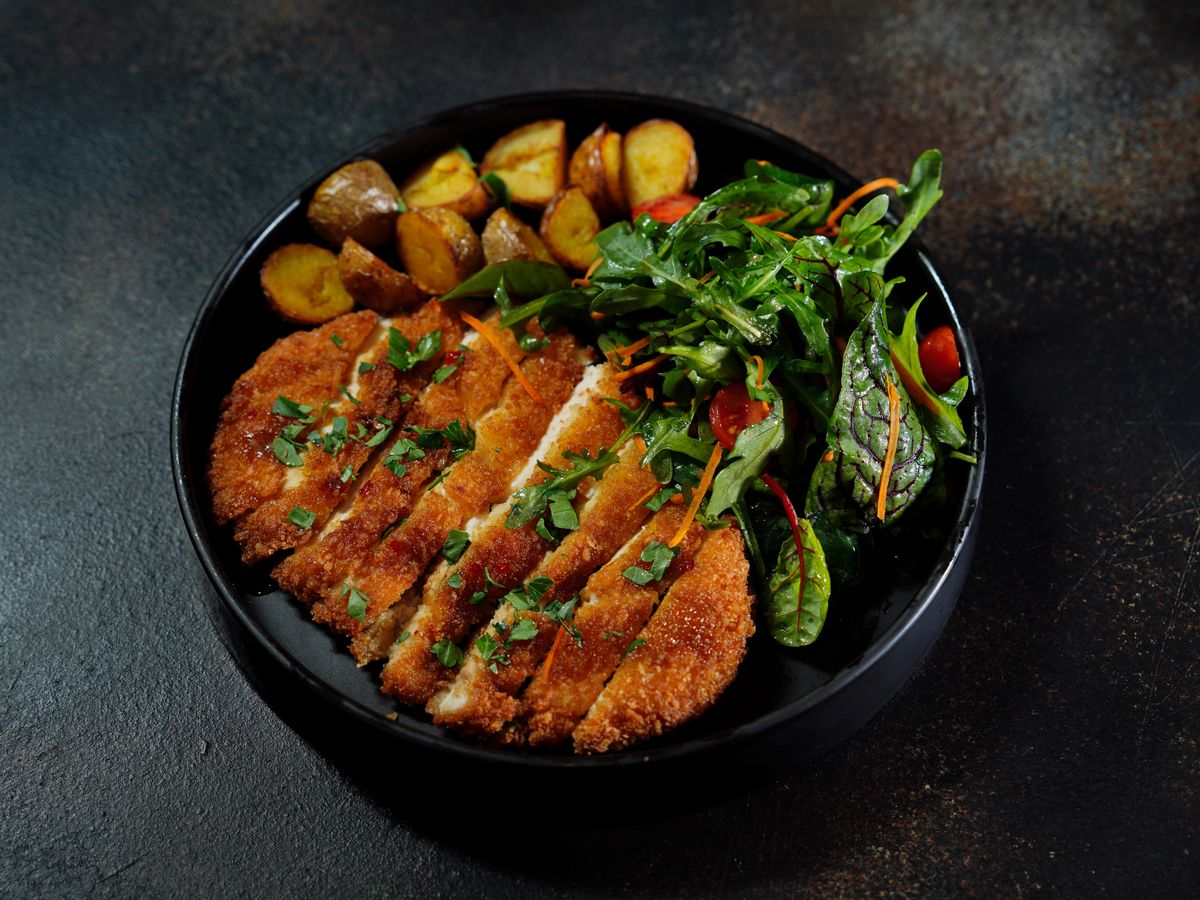 Pork Milanese with Arugula Salad