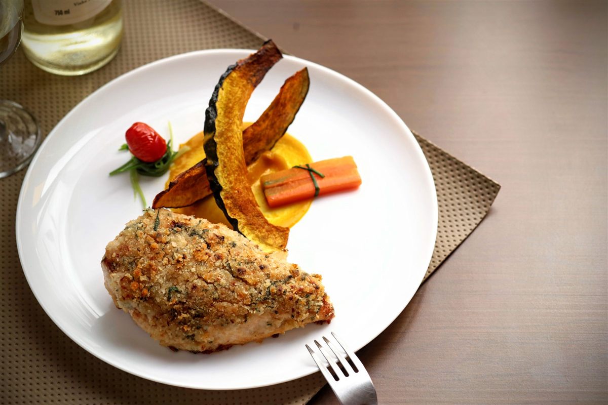 Sheet-Pan Parmesan-Crusted Chicken Thighs with Roasted Butternut Squash
