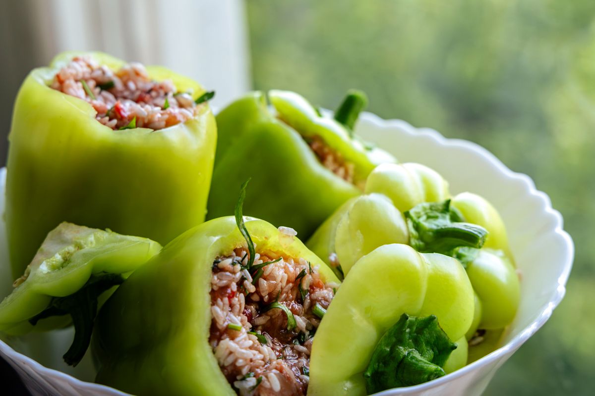 Simple Vegetarian Stuffed Peppers