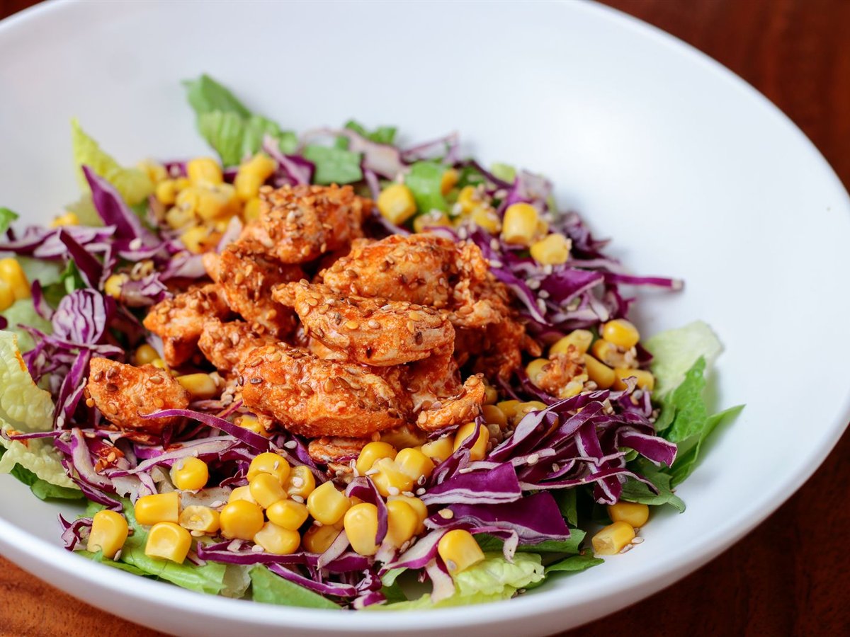 Southwest Chicken Salad with Black Beans and Avocado