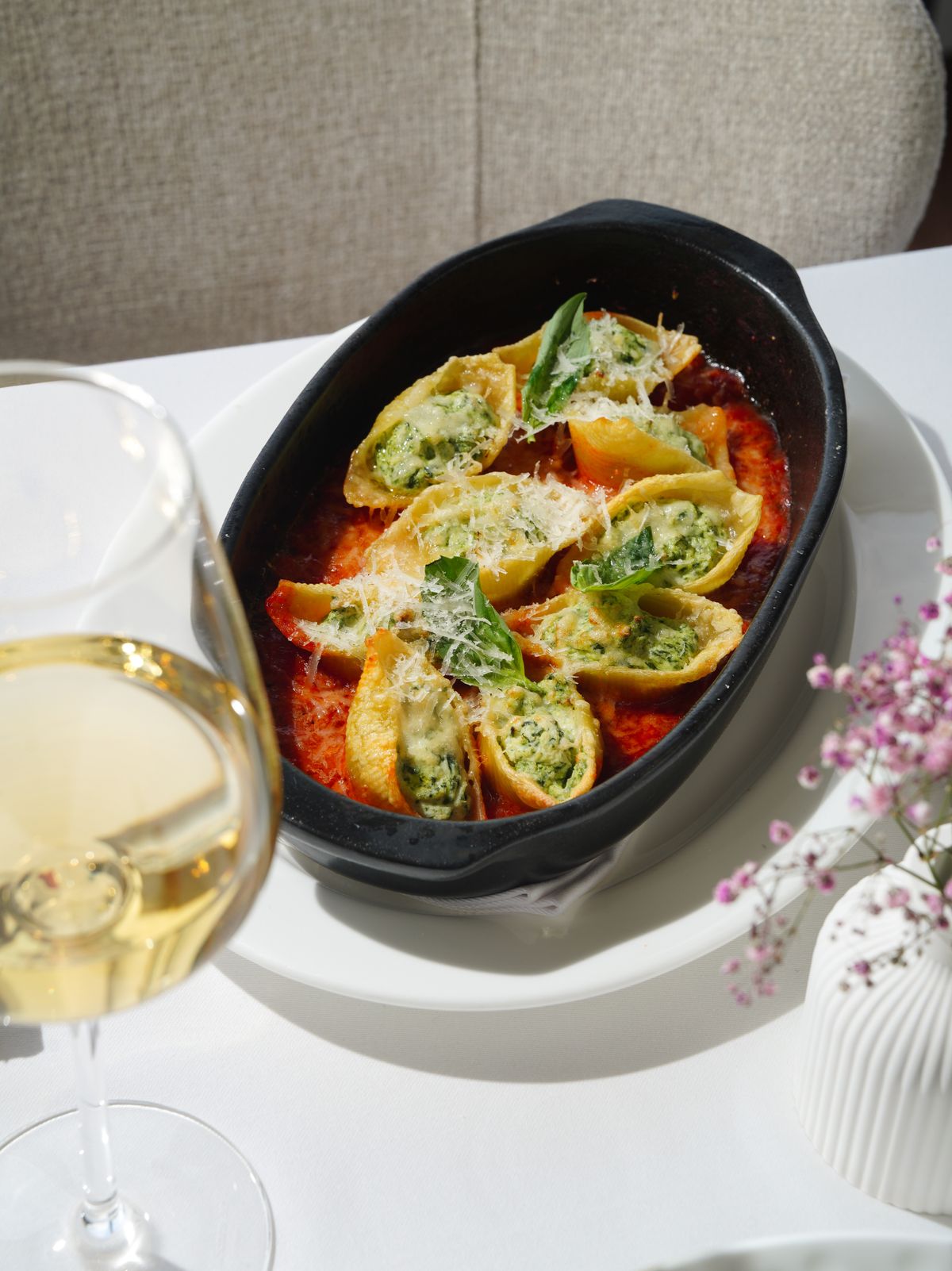 Spinach and Mushroom Stuffed Shells