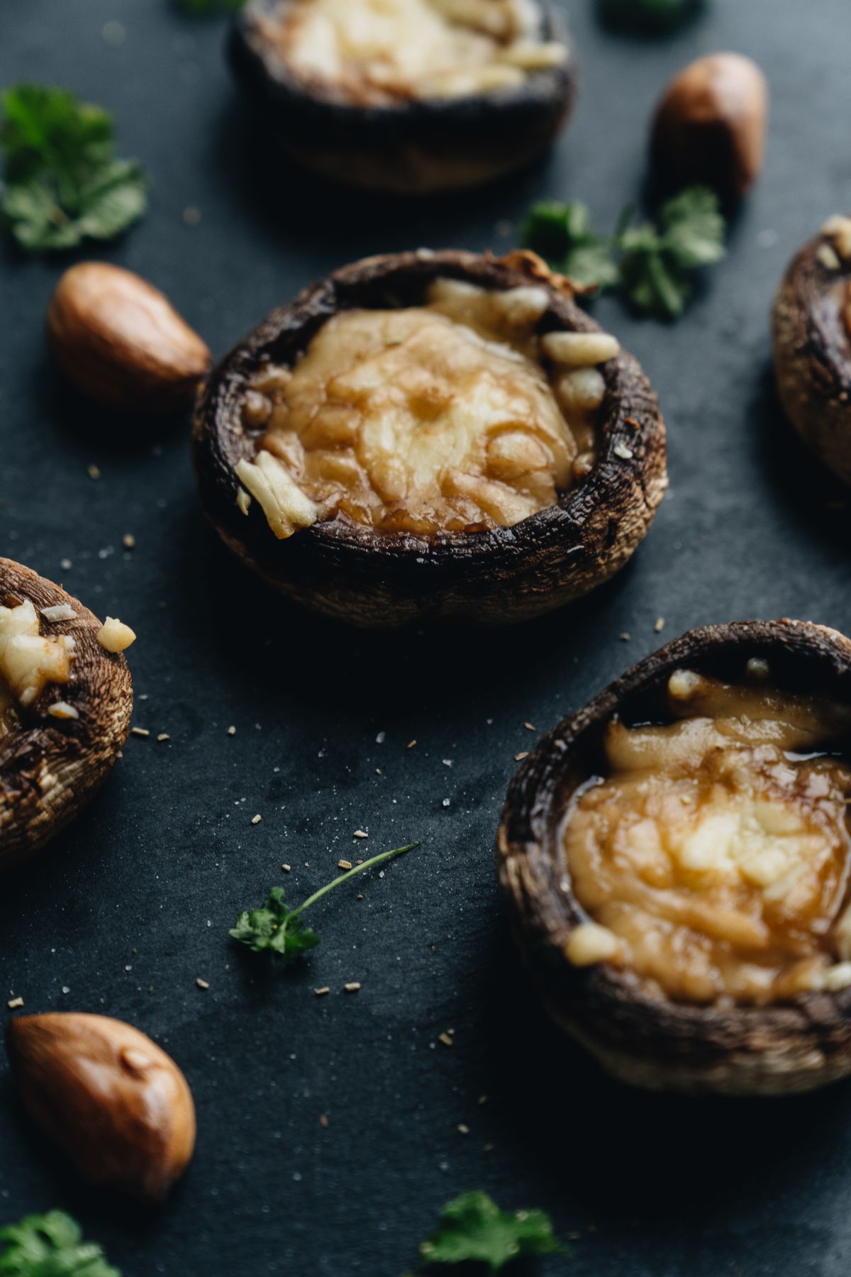 Stuffed Portobello Mushrooms with Herbed Couscous & Feta